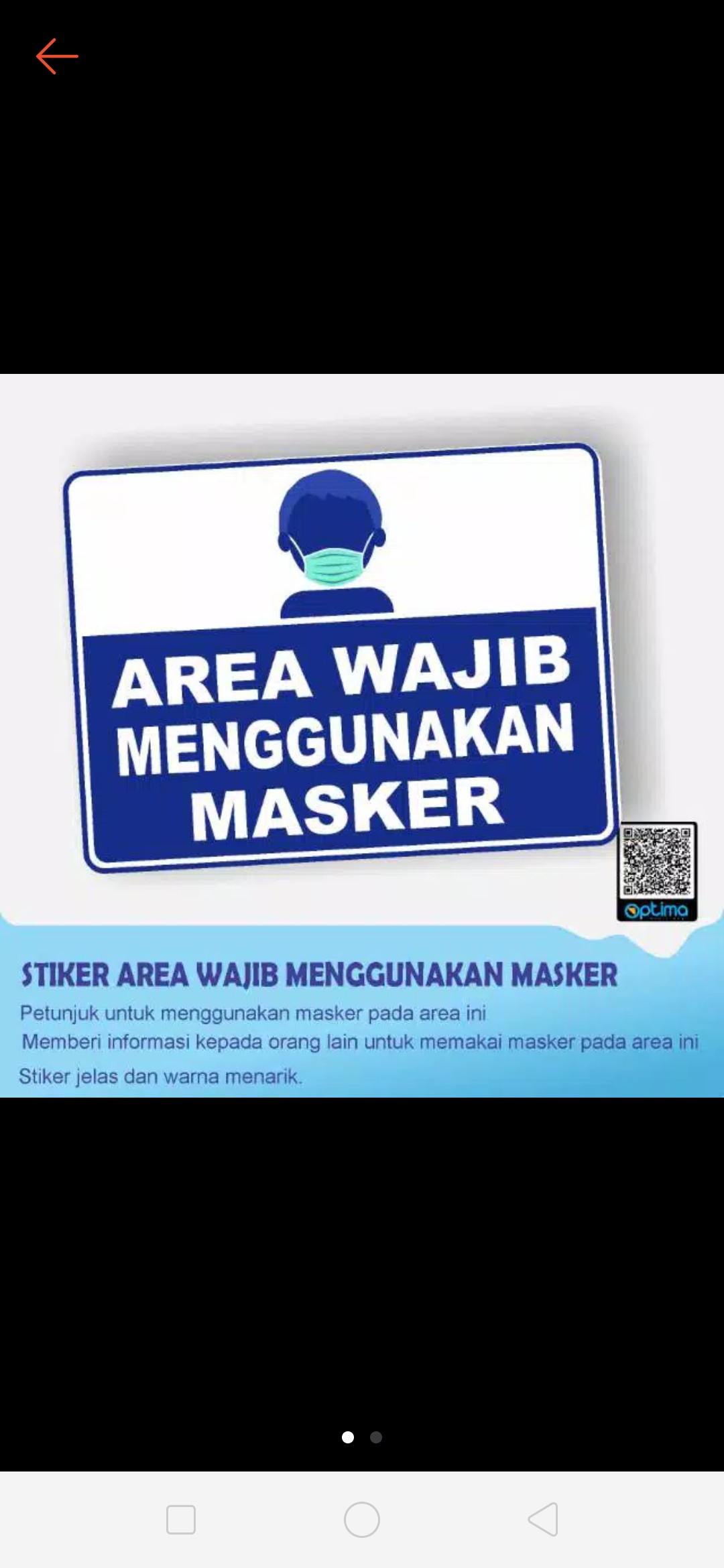 Stiker area wajib pakai masker | Shopee Indonesia