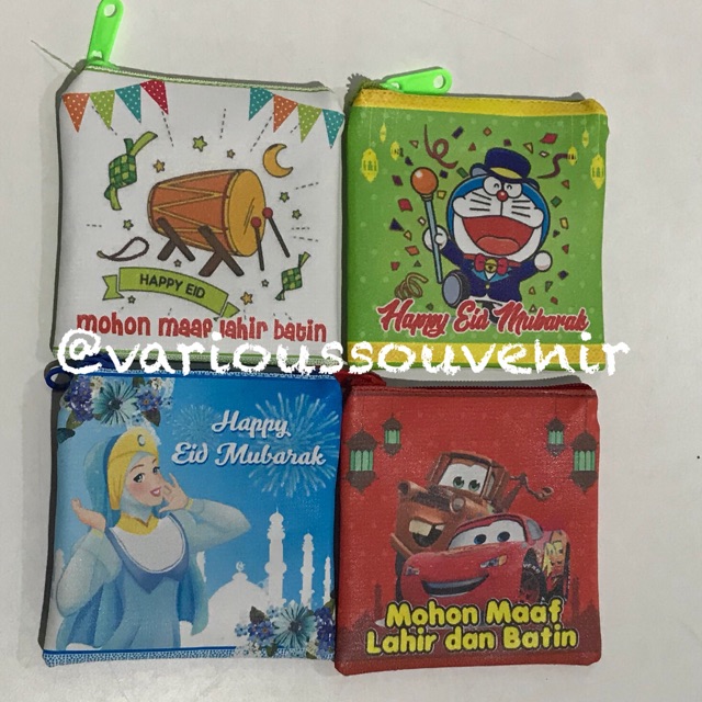 Dompet Lebaran Amplop Angpao Idul Fitri Fitrah THR Happy Eid Mubarak Ipin Upin Doraemon Tayo Cars