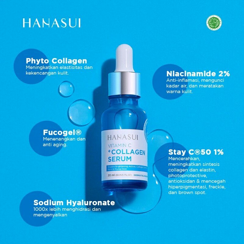 Serum Hanasui Biru Vitamin C Collagen Original BPOM