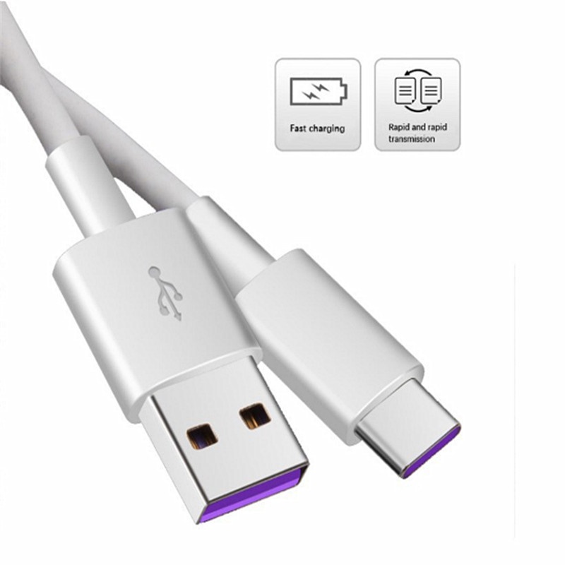 Kabel Data Type C Fast Charging 5A Micro USB Ungu Cable Charger