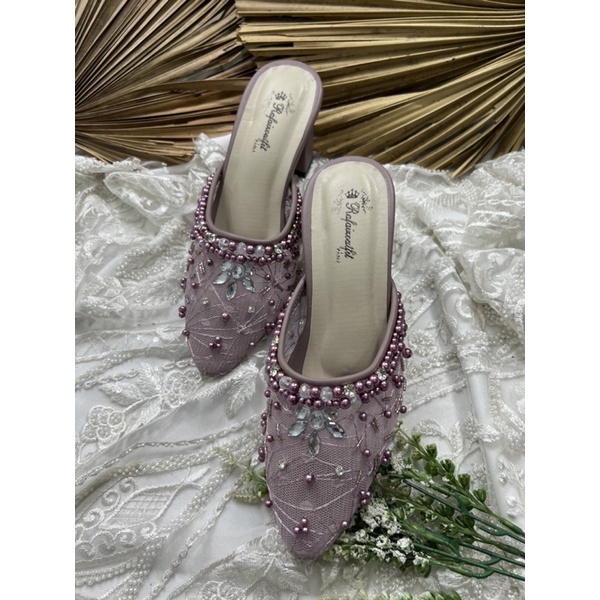 sepatu Rafaizoutfit Zaneta wrna mauve tinggi 7cm tahu