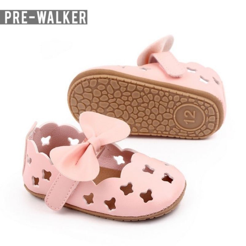 Sepatu Bayi Perempuan Alas Karet Anti Slip Sepatu Prewalker Baby Cute S1231