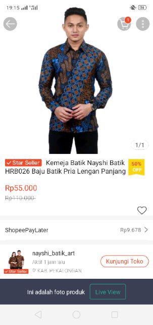 M L Xl Xxl Xxxl Kemeja Batik Baju Batik Pria Lengan Panjang Sogan Seno Kawung Manda Hits