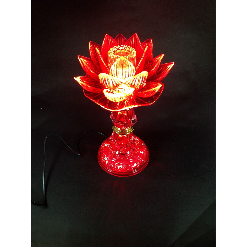 Lampu Altar Puja Sembahyang Wang C LED Teratai 22.5CM