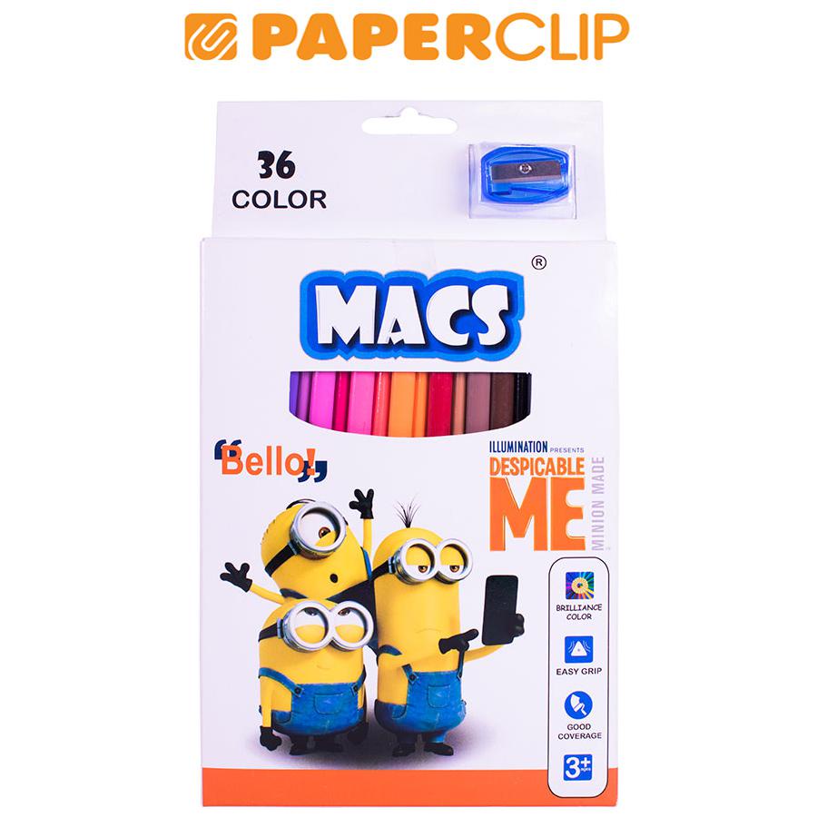 

PENSIL WARNA MACS MINIONS 36S