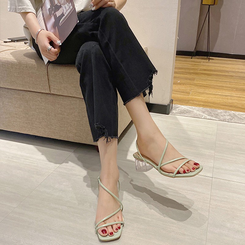 PROMO BIG SALE  JA 05 SANDAL WANITA HAK KACA PREMIUM NABIRA