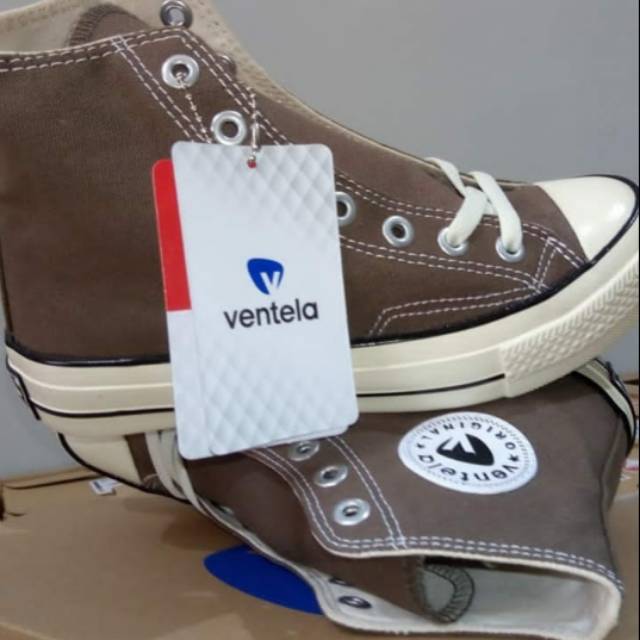 Sepatu grey wanita dan pria snakers VENTELA BTS70" GRID ORI