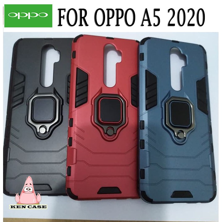 Case oppo A5 2020 iron armor + ring Softcase Oppo A5 2020 armor