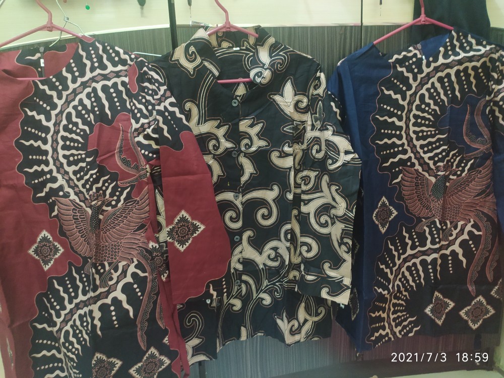Tey-17 Batik Wanita Asj Sa Hrb026 Kenongo Kemeja Tosca Pendek
