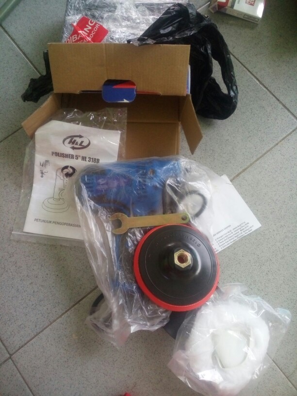 Hiroki Hr 6125 Re Mesin Poles Mobil Motor + Bor Amplas Polisher