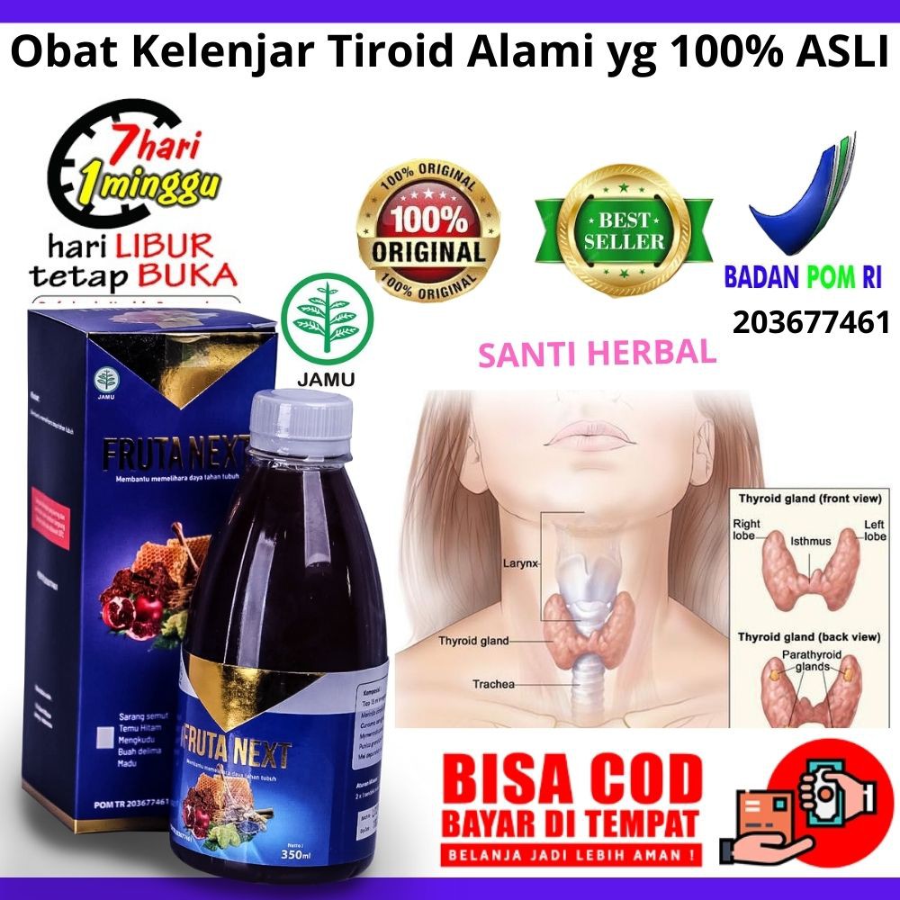 FRUTANEXT Obat Herbal Tiroid Leher | Obat Alami Kelenjar Tiroid Di Leher Tanpa Efeksamping BPOM