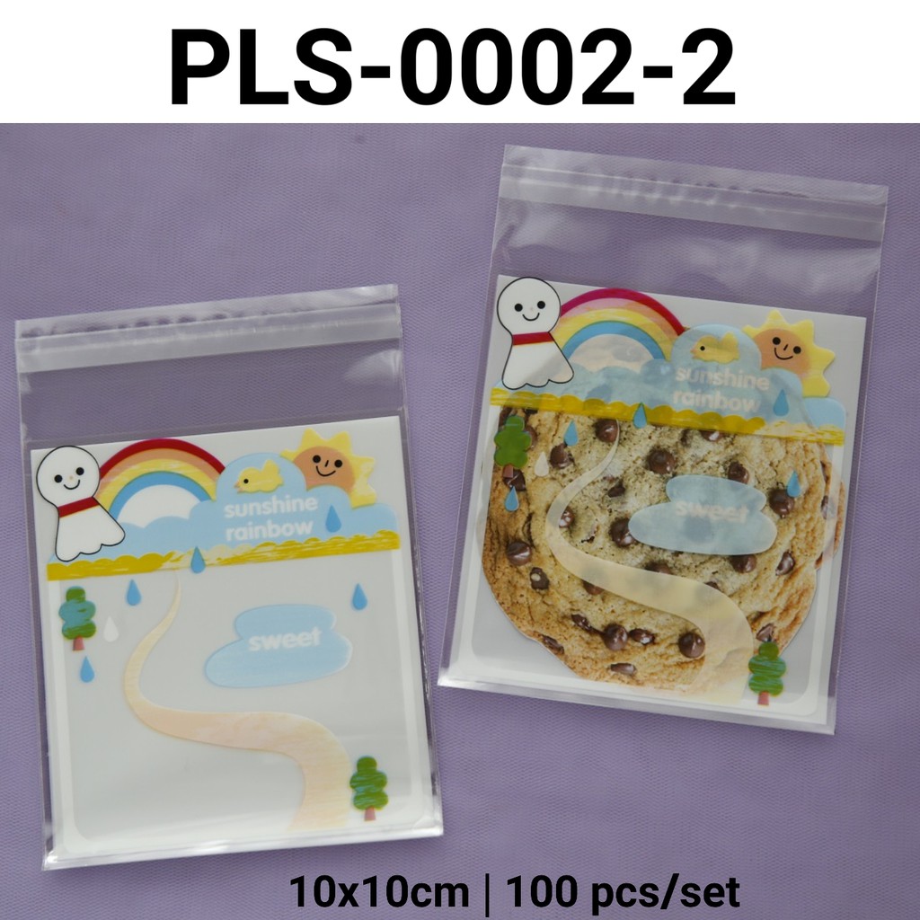 

PLS-0002-2 Plastik cookies kue mooncake packaging pelangi rainbow