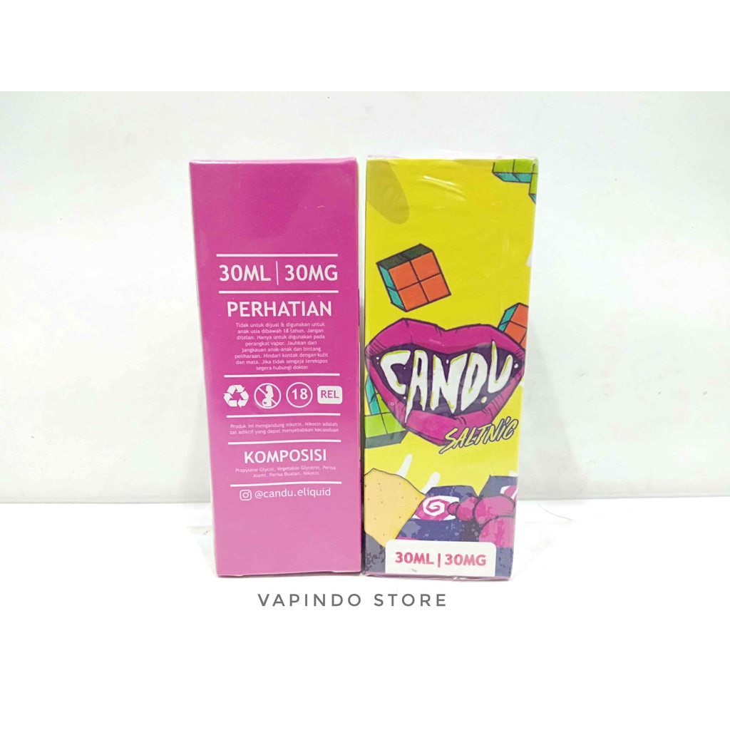 SALT CANDU V1 STRAWBERRY 30ML 30MG BY JAVA JUICE X AWKARIN