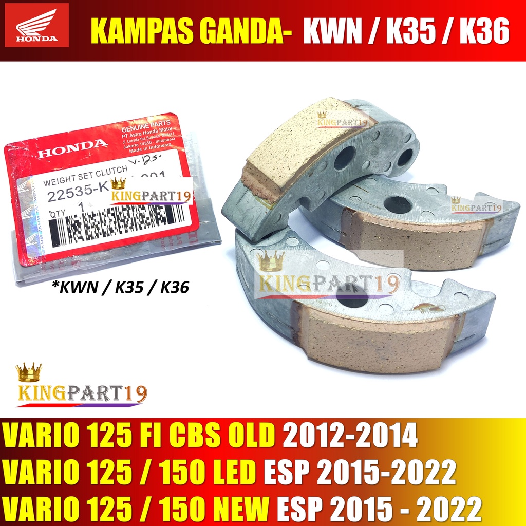 KAMPAS GANDA VARIO 125 TECHNO CBS VARIO 125 150 LED ESP NEW GANDA KOPLING KZR KWN K35 K36