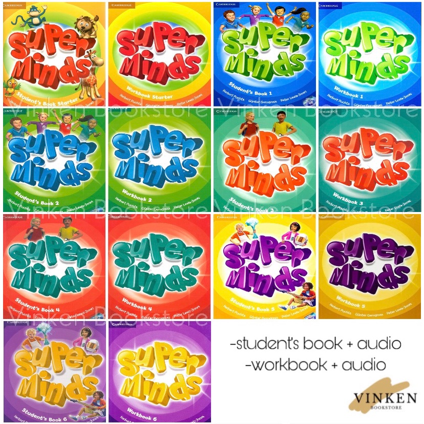 Super Minds Level Starter 1 2 3 4 5 6 Student's Book + Workbook + Audio | Cambridge - Bahasa Inggris Anak/For Kids-0