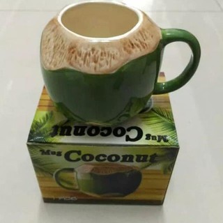 WW  MUG kelapa coconut mug gelas  kelapa bahan  keramik  