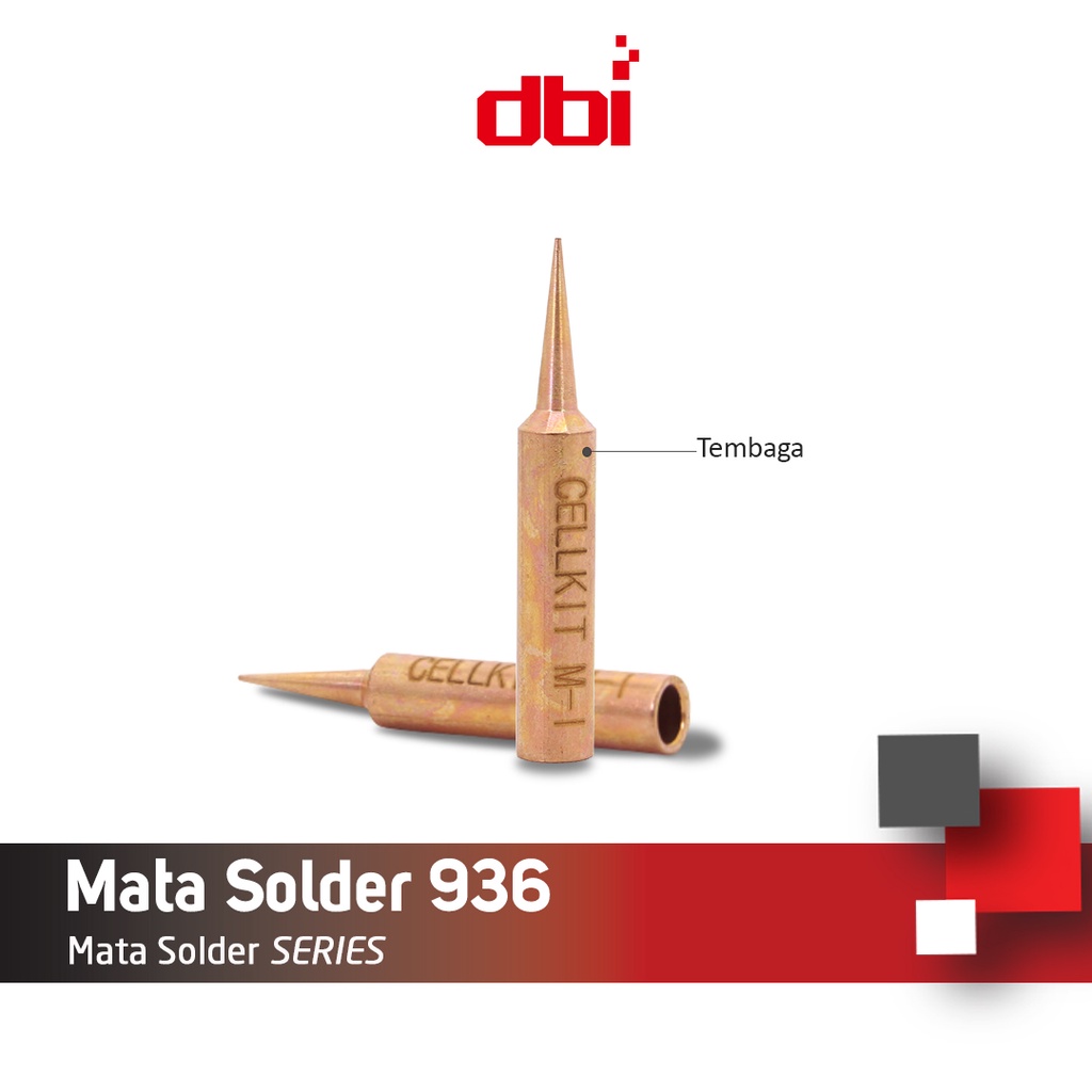 Paket Mata Solder 936 Tembaga (Lancip, Bengkok)