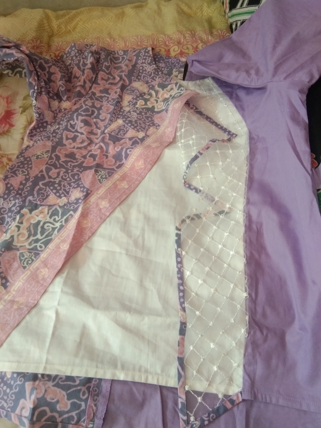 Kemeja Batik Wp 132 Lilac Atasan Pria Kerja Modern