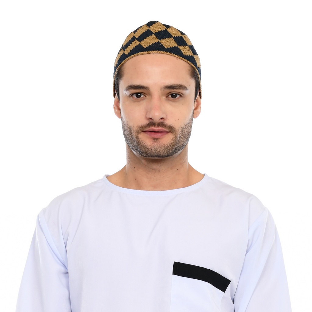 HIJRAHMEN Peci Rajut Handmade motif Minimalis