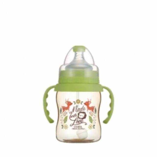 SIMBA Dorothy PPSU Wide Neck Feeding Bottle with Auto Straw &amp; Handle 200ml S61871 S61870 S61874