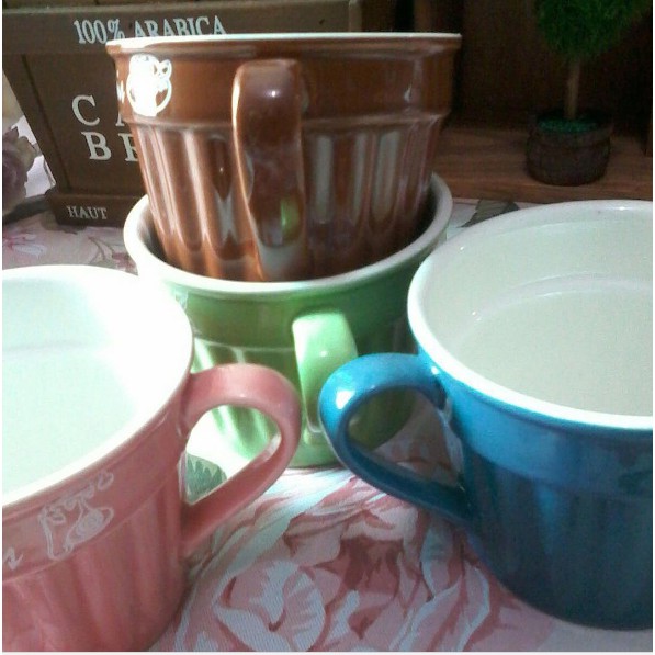 GELAS MUG KERAMIK WARNA-WARNI CANTIK/CANGKIR/PERLENGKAPAN MINUM
