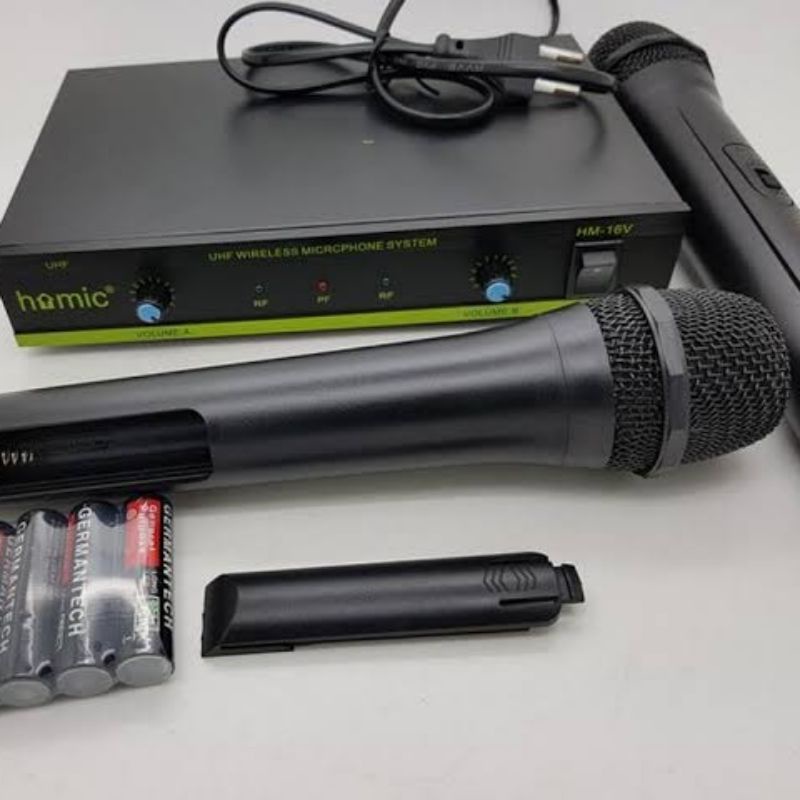 Homic Microphone Mic Double Wireless + Receiver HM 16V