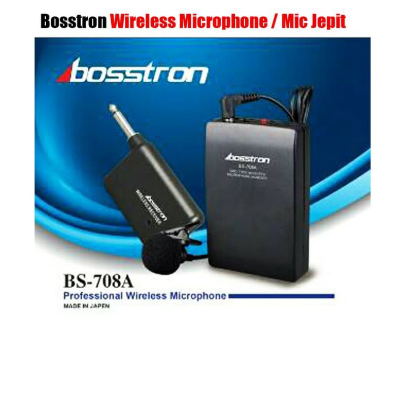 Mic clip on Jepit Wireles Bosstron BS-708A bisa untuk camera  microfon