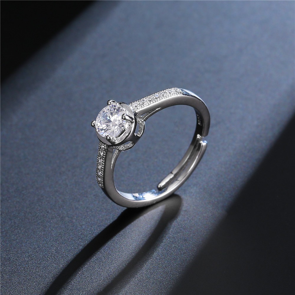 Cincin Perak 925 Asli Cincin Perak untuk Wanita Diamond Pernikahan Cincin Yang Dapat Disesuaikan Fashion Aksesoris Sederhana Perhiasan