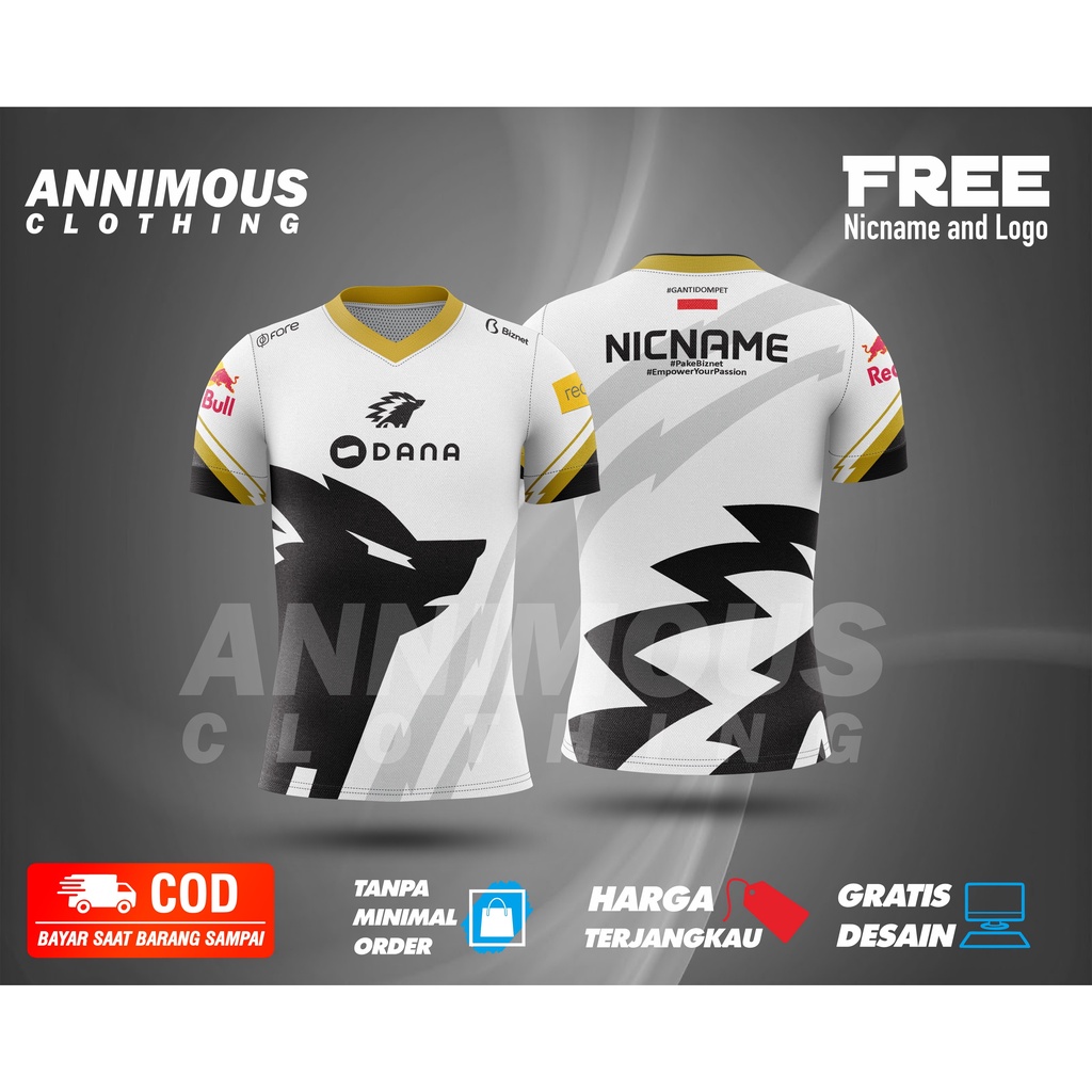 JERSEY KAOS BAJU GAMING ONIC MOBILAGENDS 2021
