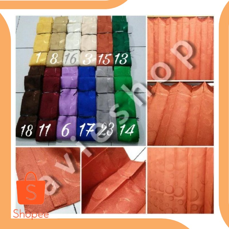 Unik perkakas Gorden Plisket Stok Jadi Polkadot Minimalis 20DEZ Murah