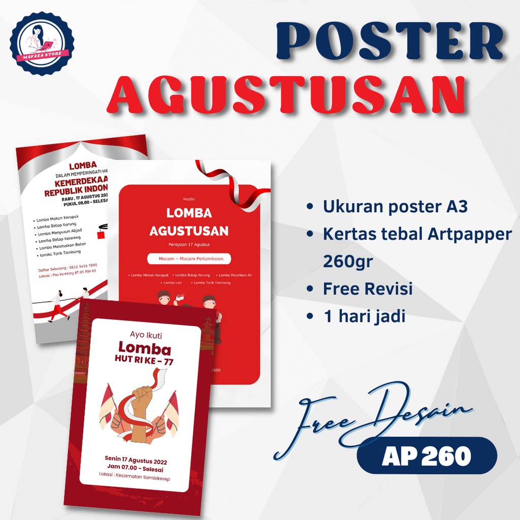 

Poster Lomba Agustusan / Woro woro untuk lomba / Persiapan Agustusan / Papan pengumuman