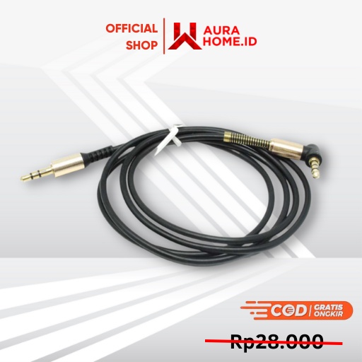 Kabel AUX Audio 3.5mm Male to 3.5mm Male HiFi L Shape / Kabel Audio Aux Jack Mic Speaker Hp Mobil Pa