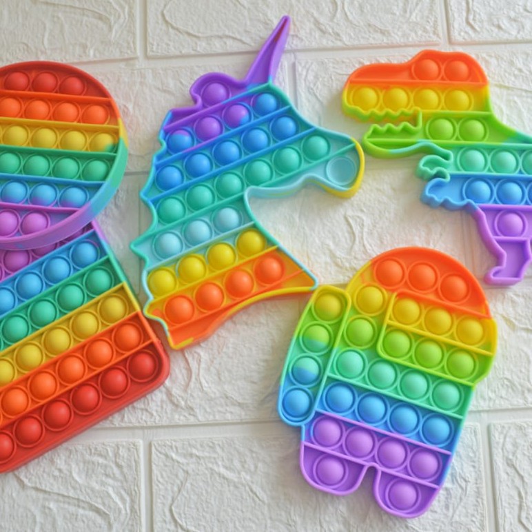 Pop It Rainbow Fidget Push Pop Its Fidget Toys