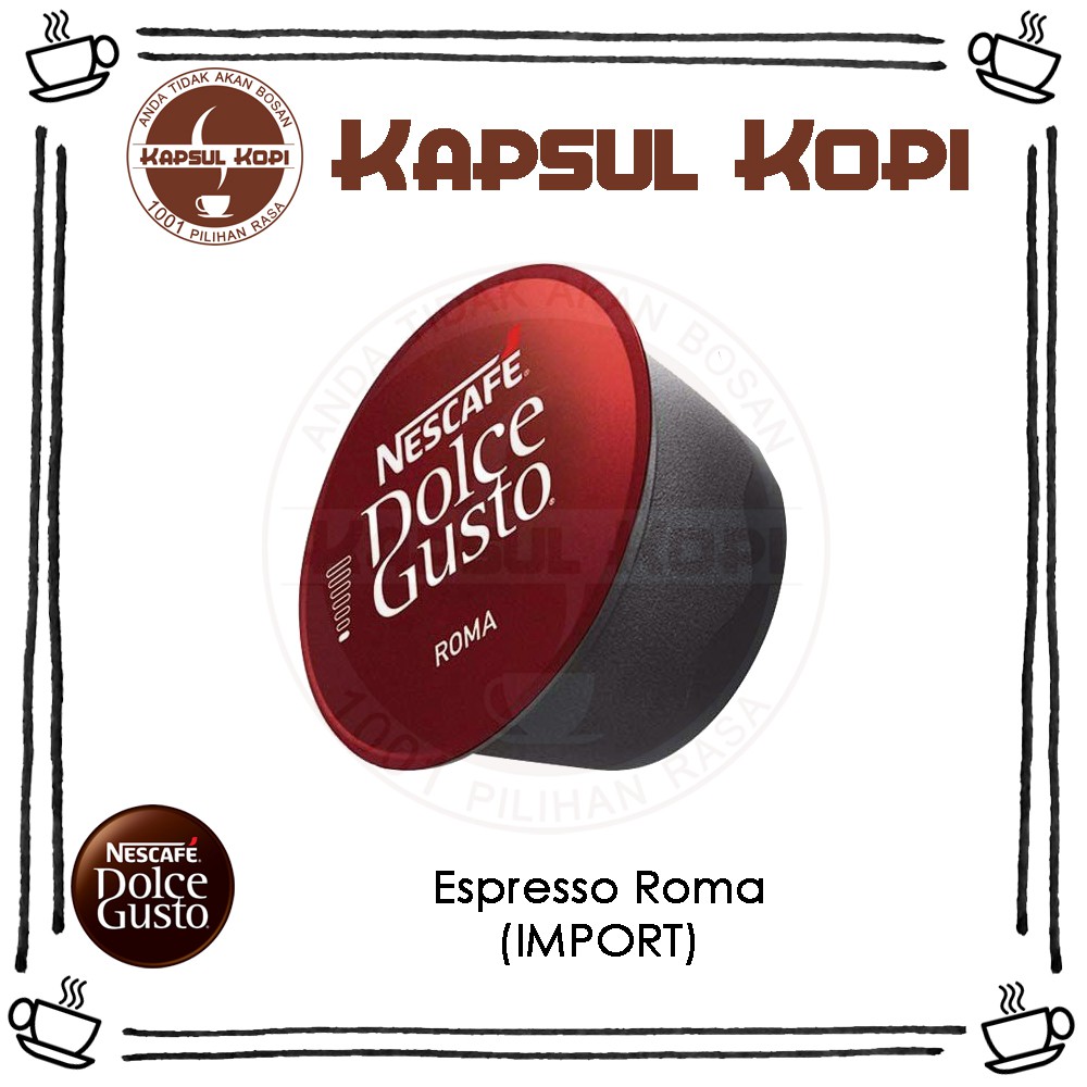 

Ecer Espresso Roma Kapsul Kopi Impor Nescafe Dolce Gusto Import Coffee Capsule