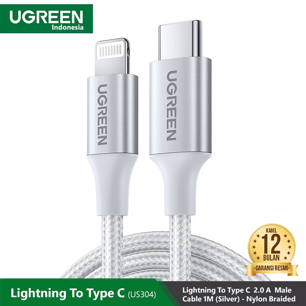 UGREEN MFi USB C to Lightning 1m 1.5m White Original US171