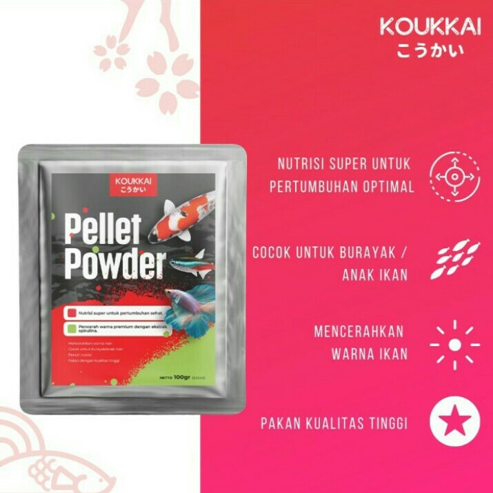 Pelet Bubuk Burayak Cupang Guppy Koi Louhan Tetra Koukai