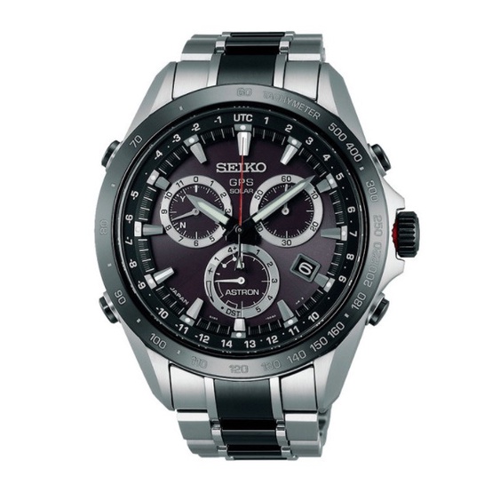 Seiko Astron SSE029J1 GPS Solar 8x Chronograph Stainless Steel