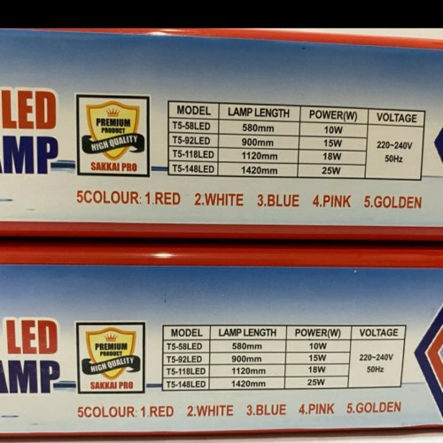 Lampu Tanning T5-58 LED Lampu Aquarium 5 warna Sakkai Pro