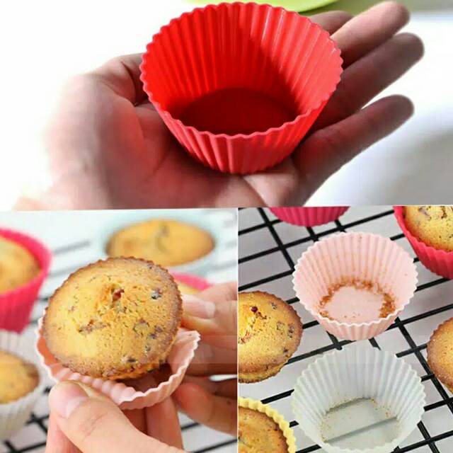 7cm CETAKAN SILIKON MUFFIN CUPCAKE LOYANG KUE MOLD cookies cutter  SILMAT fondant Rolling pin