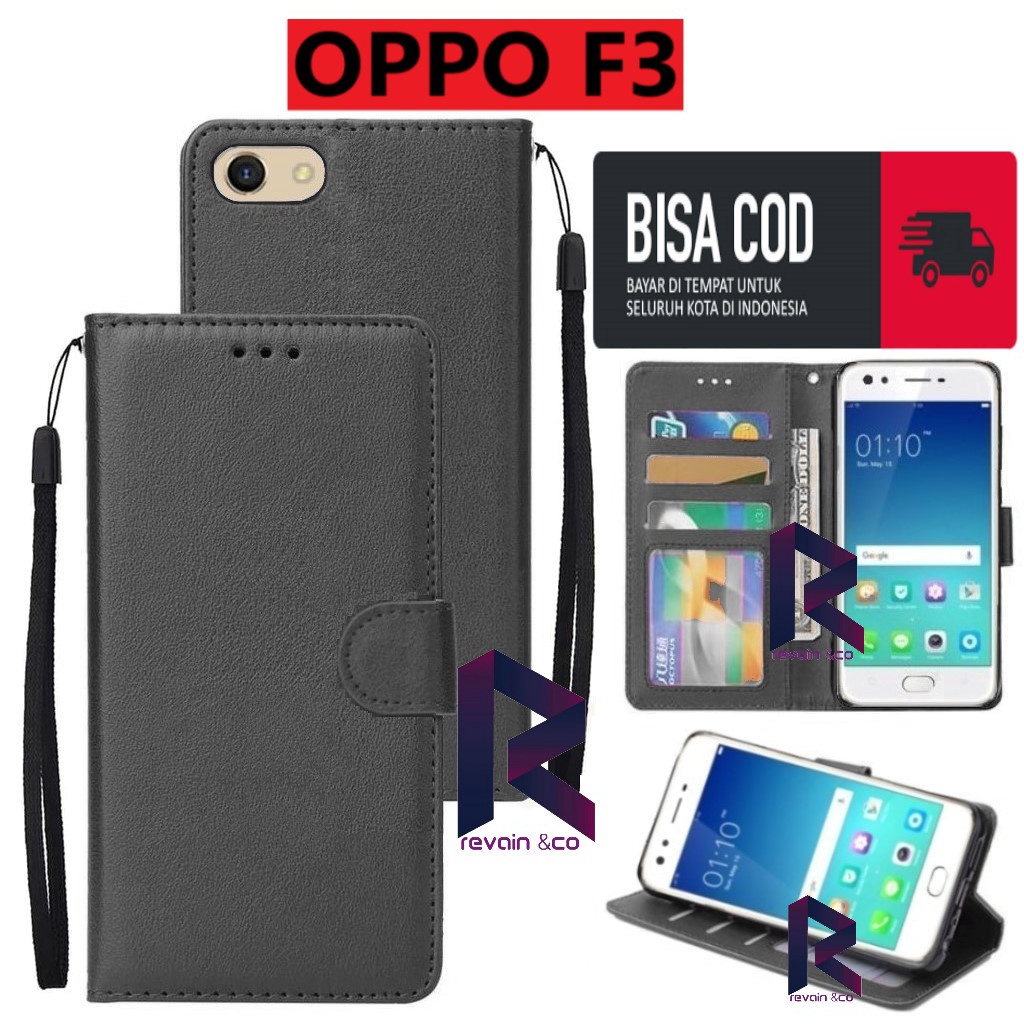 OPPO F3 CASING DOMPET FLIP WALLET LEATHER STANDING KULIT PREMIUM SARUNG BUKA TUTUP FLIP CASE OPPO F3