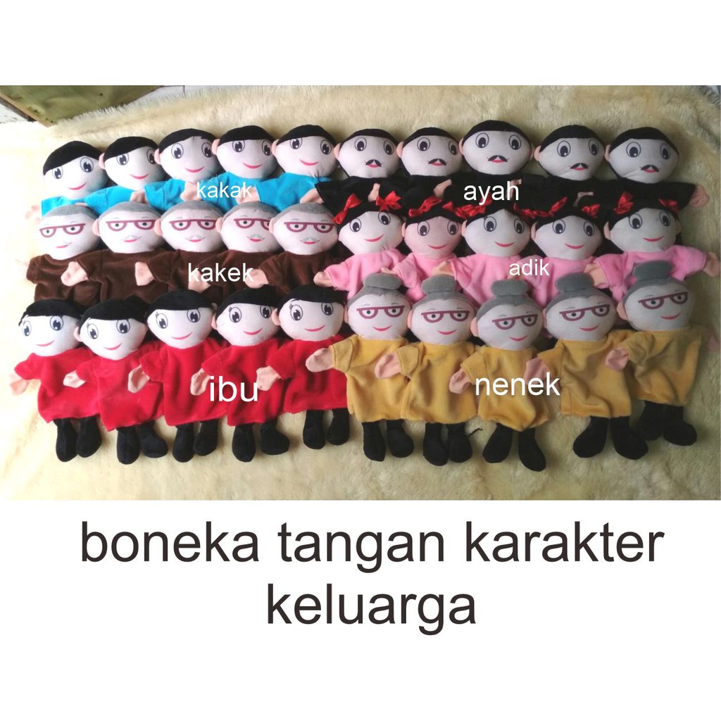 Boneka tangan karakter keluarga boneka dongeng boneka edukasi anak