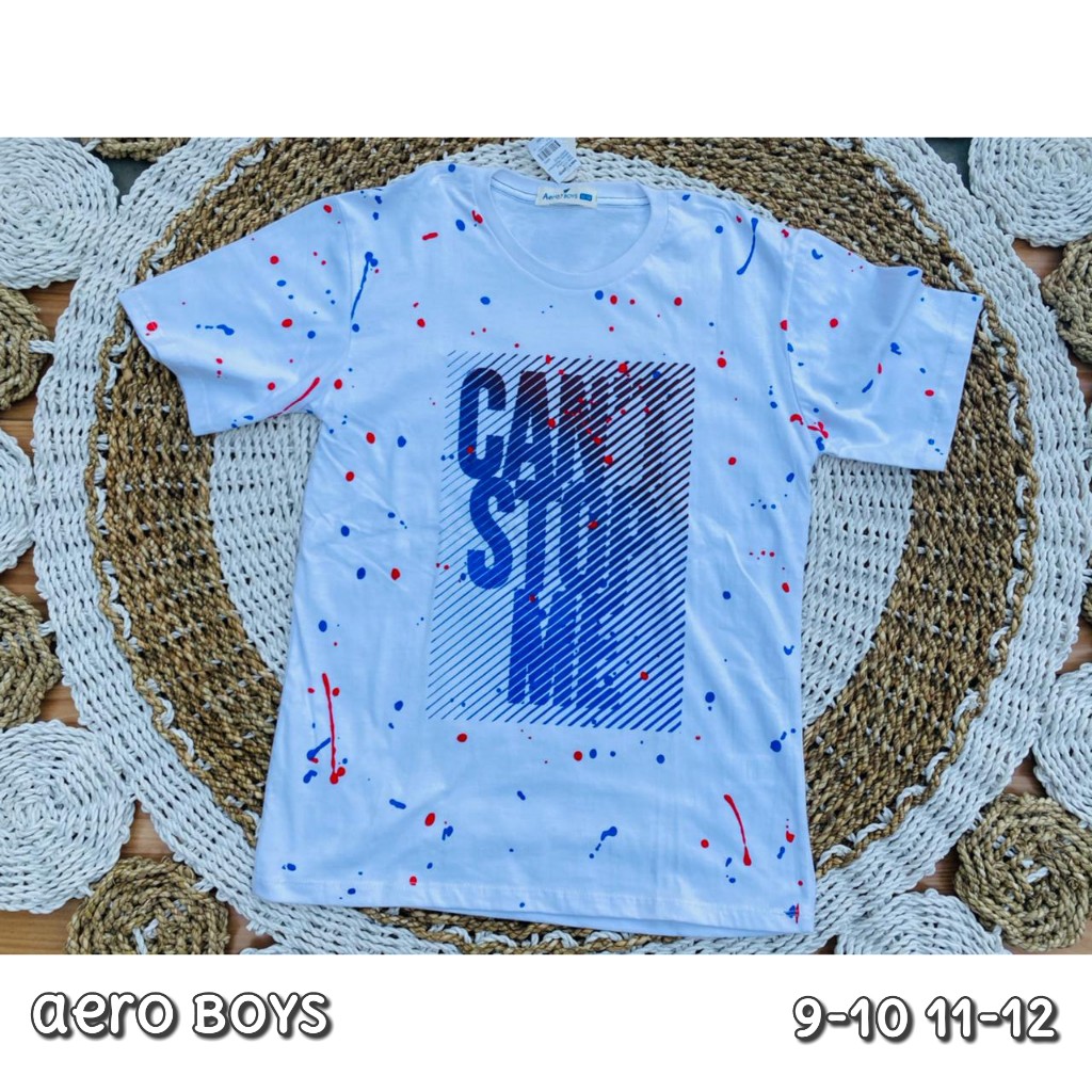 kaos anak kidz too putih biru