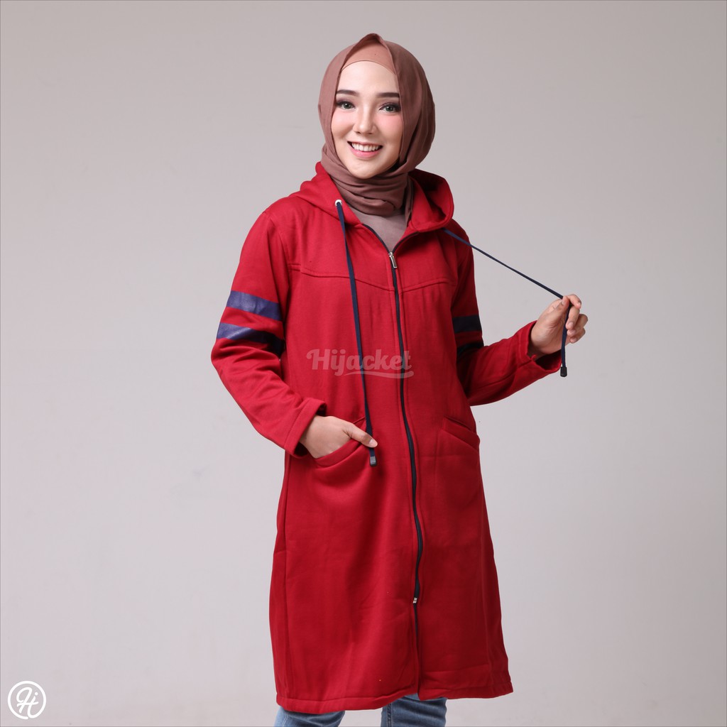 ⚠️DISKON BESAR⚠️ HIJACKET BEAUTIX ORIGINAL JAKET WANITA JAKET MUSLIMAH HIJABER NO.1 DI INDONESIA-RUBY (MERAH MAROON)