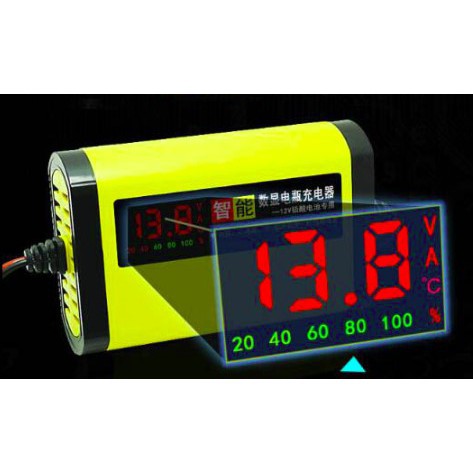 Garansi Charger Cas Baterai Aki Mobil Motor layar LCD Display 12V 2A C1202-6 Taffware Gs8