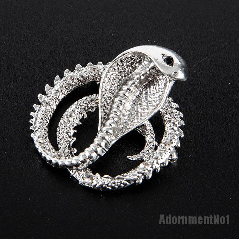 (Adornmentno1) Bros Pin Bentuk Ular Bahan Metal Gaya Retro Untuk Pria