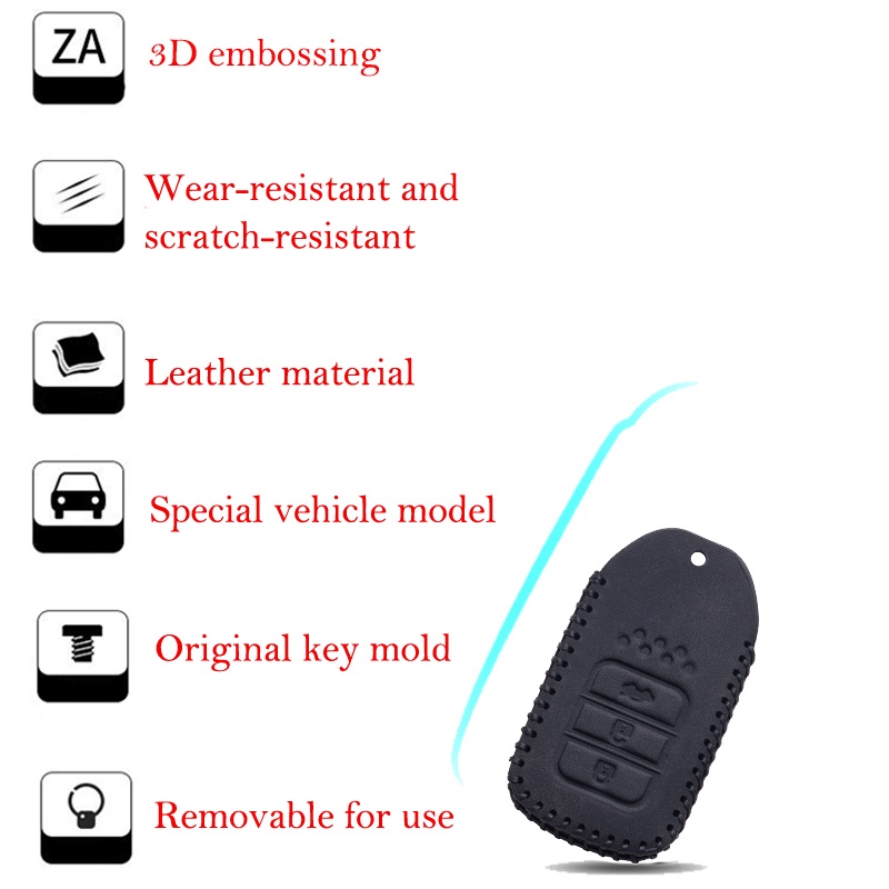 Honda HRV / CRV / Jazz / BRV 2014-2022 Keyless Remote kulit Full Protection Cover Casing