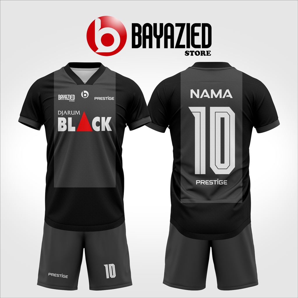 JERSEY FUTSAL DJARUM BLACK CUSTOM SETELAN BAJU BOLA