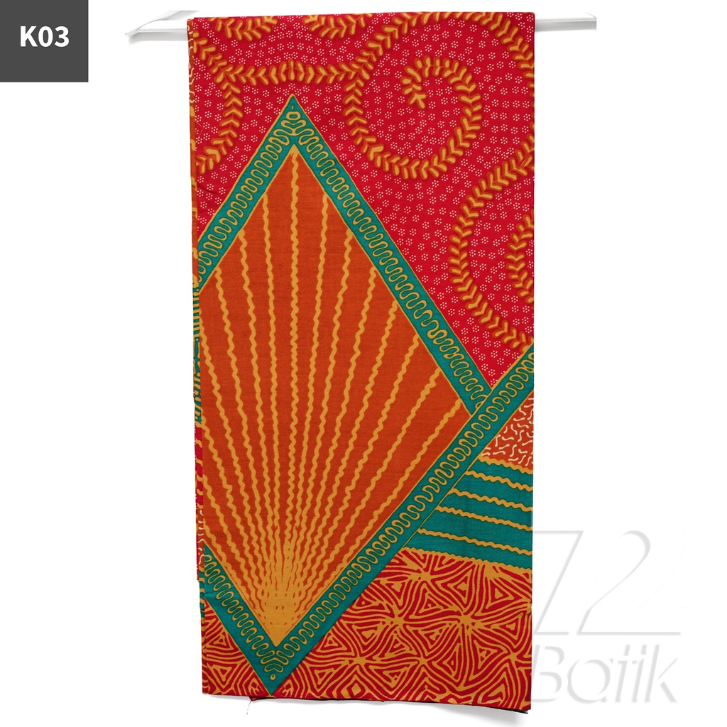 KAIN BATIK PREMIUM Bahan Katun Motif Tali Asri Warna Merah 722086 Cap 72 Jarik Jarit Samping Kebat Panjang Batik Katun Modern Premium Bahan Seragam Batik Pernikahan Kantor Keluarga Murah Kamen Jadi Batik Bali Lembaran