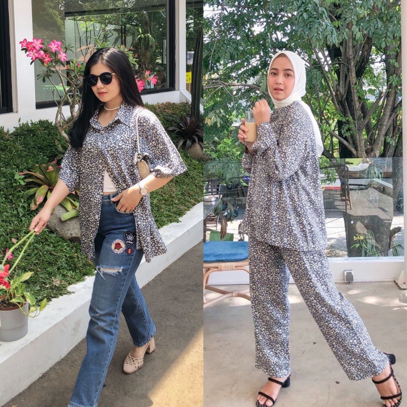 BAJU SET ATAS BAWAH RAYON MOTIF WANITA SB0102