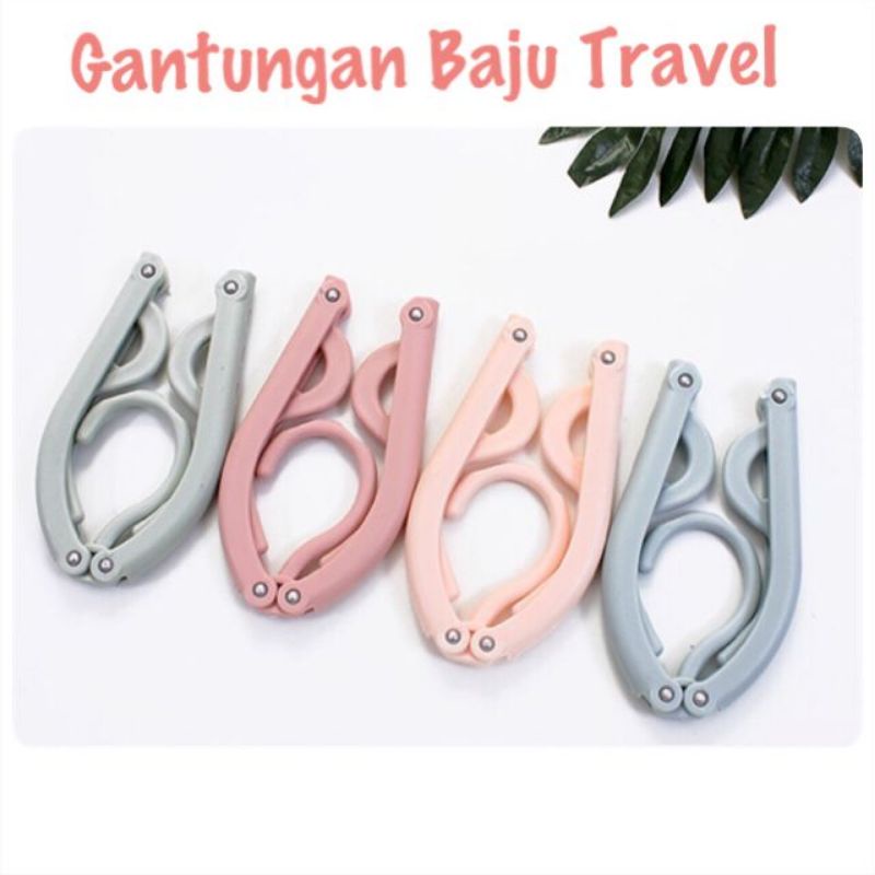 Gantungan baju  travel / Gantungan Jemuran Baju, Clip Baju - Travel Hanger, Portable hanger, Hanger Lipat.